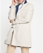Imperméable réversible beige/ bleu