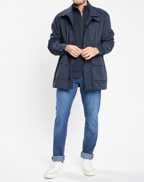 Parka imperméable Technique Vélo bleu marine