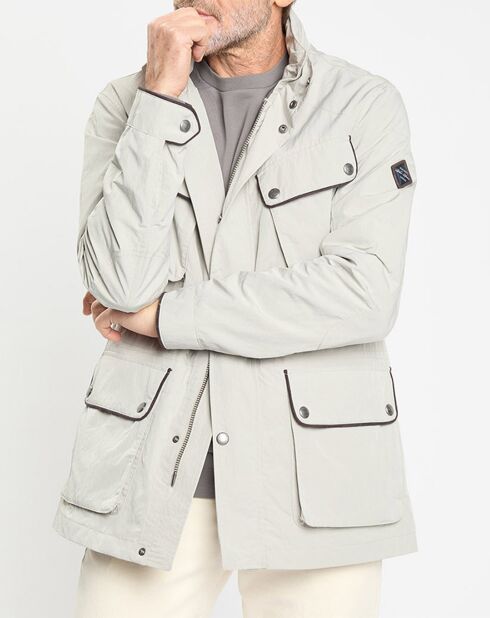 Parka imperméable vélo écrue