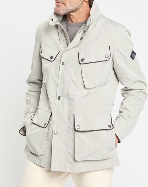 Parka imperméable vélo écrue