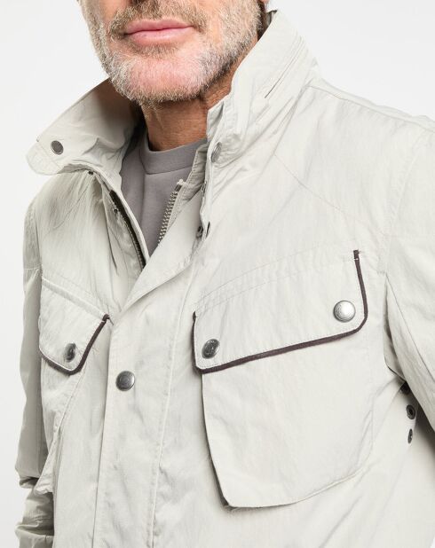 Parka imperméable vélo écrue