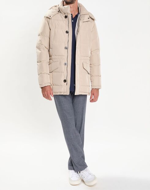 Doudoune 3/4 beige