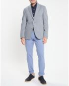 Veste Herigbone à chevrons bleu clair