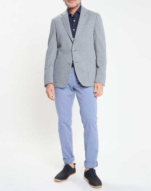 Veste Herigbone à chevrons bleu clair
