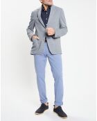 Veste Herigbone à chevrons bleu clair