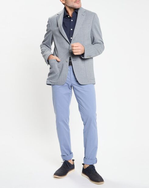 Veste Herigbone à chevrons bleu clair