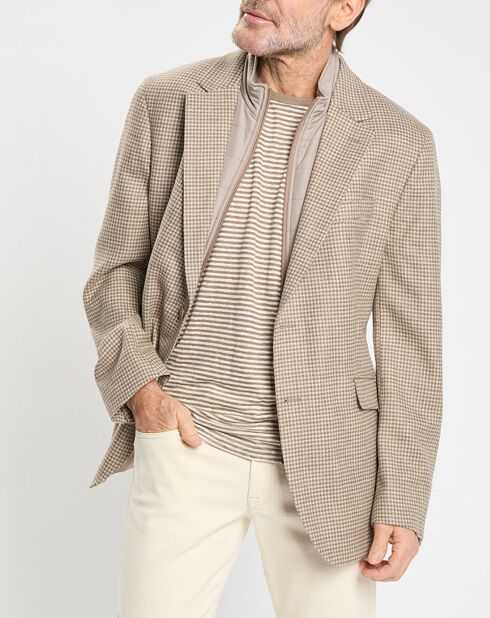 Veste avec parement amovible beige