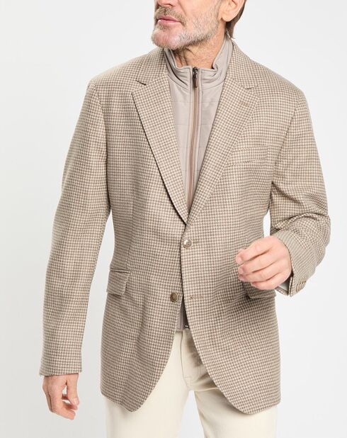 Veste avec parement amovible beige