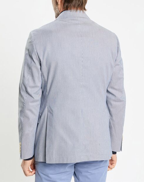 Blazer en Coton & Lin Milleraie bleu/blanc