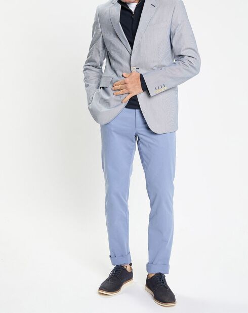 Blazer en Coton & Lin Milleraie bleu/blanc