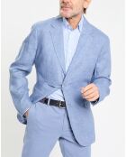 Veste 100% Lin bleu moyen