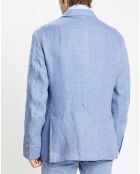 Veste 100% Lin bleu moyen
