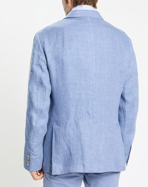 Veste 100% Lin bleu moyen