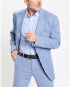 Veste 100% Lin bleu moyen