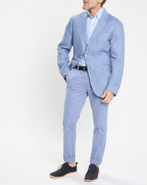Veste 100% Lin bleu moyen