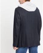 Veste avec parement amovible bleu marine