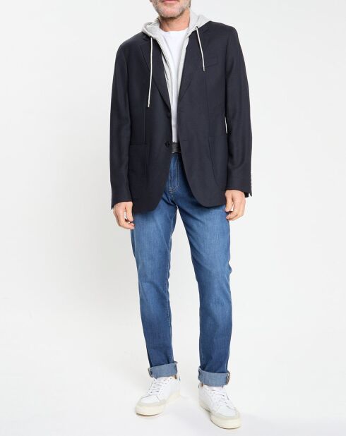 Veste avec parement amovible bleu marine