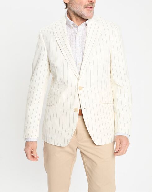 Veste rayée blanche