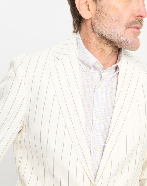 Veste rayée blanche