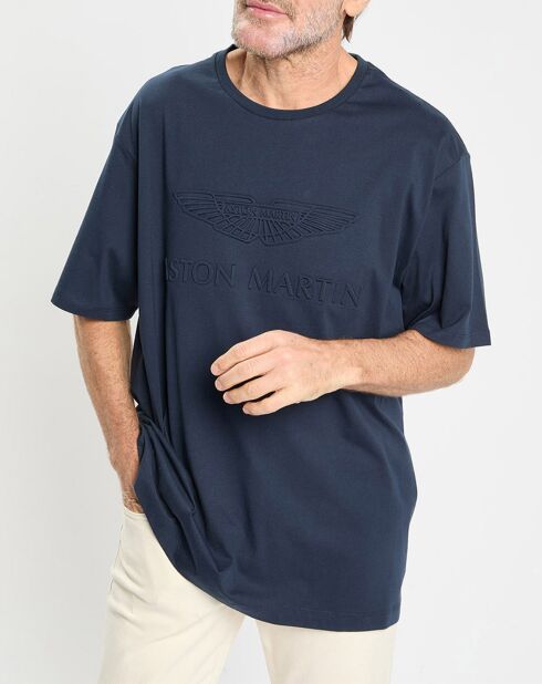T-Shirt Regular Fit Aston Martin Racing embossé bleu marine
