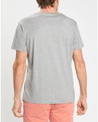 T-shirt en Jersey Regular Fit Rib gris