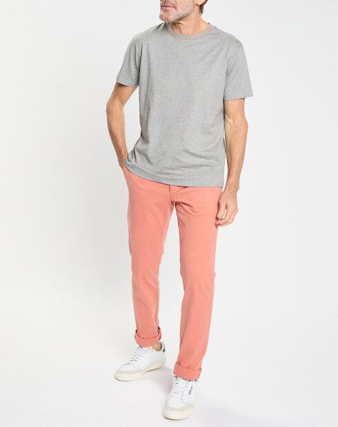 T-shirt en Jersey Regular Fit Rib gris