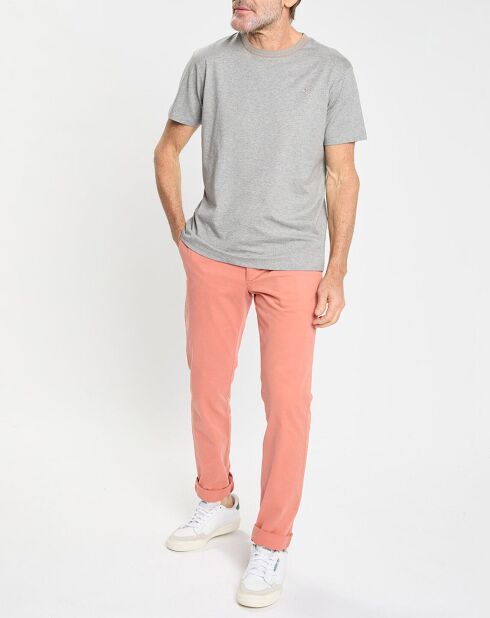 T-shirt en Jersey Regular Fit Rib gris