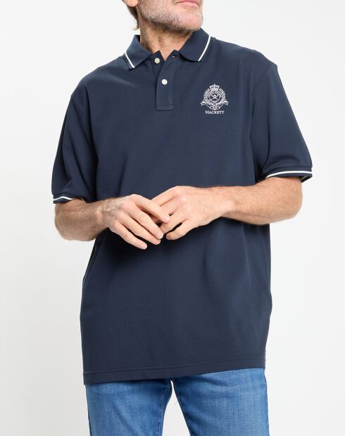 Polo Regular Fit piqué Blason bleu