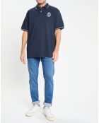 Polo Regular Fit piqué Blason bleu