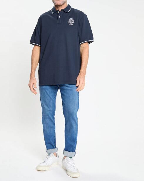 Polo Regular Fit piqué Blason bleu