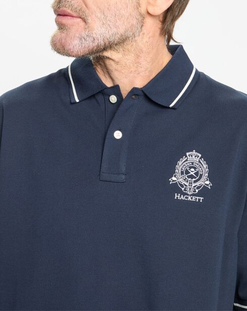Polo Regular Fit piqué Blason bleu
