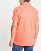 Polo Regular Fit uni piqué orange moyen
