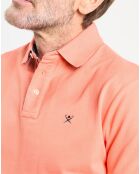 Polo Regular Fit uni piqué orange moyen