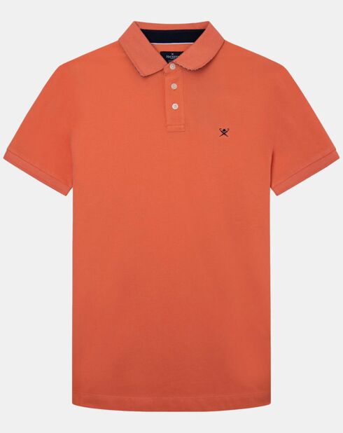 Polo Regular Fit uni piqué orange moyen