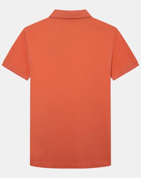 Polo Regular Fit uni piqué orange moyen
