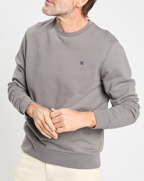 Sweat col rond gris