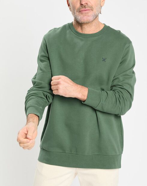 Sweat col rond vert clair
