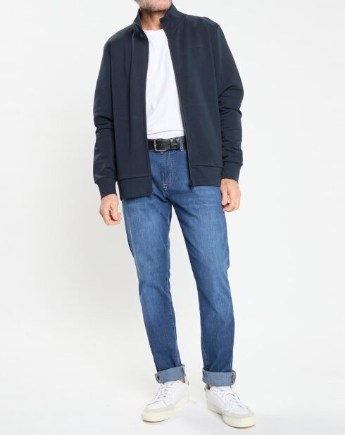 Sweat zip montant Sport bleu marine
