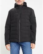 Blouson Bimatière à capuche jersey noir