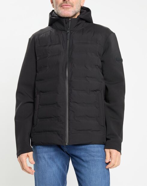 Blouson Bimatière à capuche jersey noir