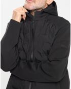 Blouson Bimatière à capuche jersey noir