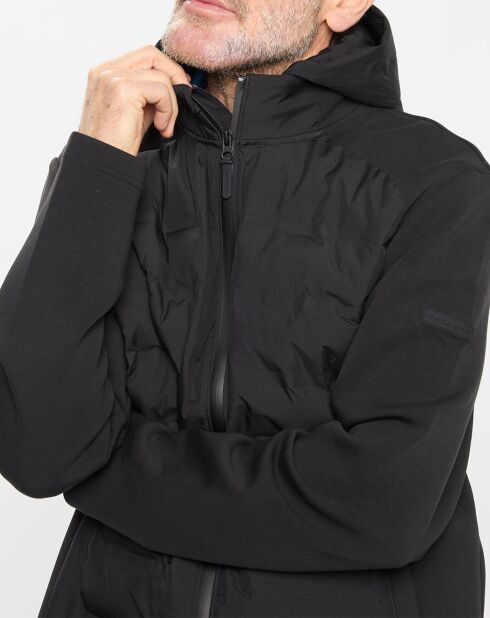 Blouson Bimatière à capuche jersey noir