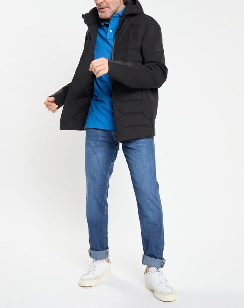 Blouson Bimatière à capuche jersey noir