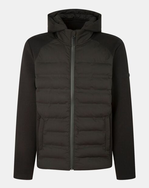 Blouson Bimatière à capuche jersey noir