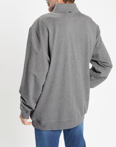 Gilet Hybride bimatière gris foncé