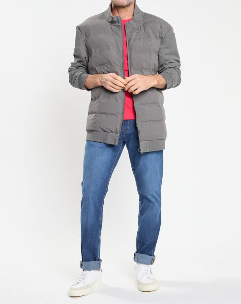 Gilet Hybride bimatière gris foncé