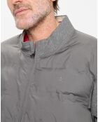 Gilet Hybride bimatière gris foncé