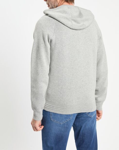 Gilet zippé à capuche gris