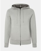 Gilet zippé à capuche gris