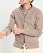 Gilet col montant zippé beige